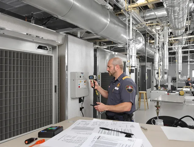 Professional filter system inspection by Westport Air Duct Cleaning in Westport