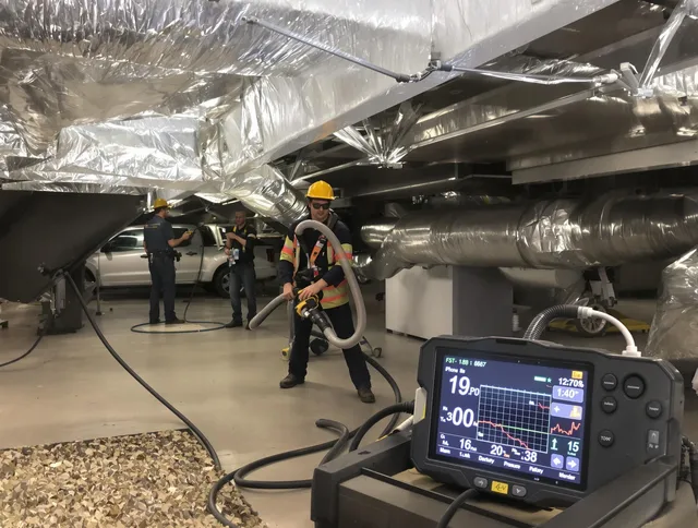 Professional negative pressure duct cleaning by Westport Air Duct Cleaning in Westport